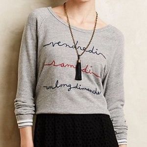 t.LA | French Longhand Pullover M Anthropologie